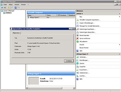 Microsoft Hyper-V eigenschappen afbeelding